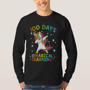 Camiseta Unicórnio Dançando 100 Dias De Aprendizado Mágico
