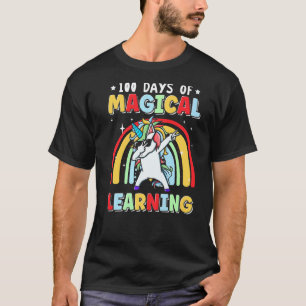 Camiseta Unicórnio Dançando 100 Dias De Escola Professor Al