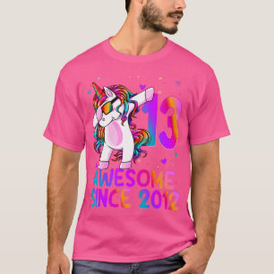 Camiseta Unicórnio Dançando 13 Anos Menina de 13 Anos de Id