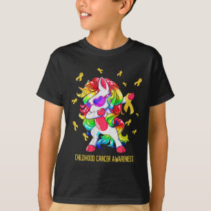 Camiseta Unicórnio Dançando Fita Dourada Conscientização do