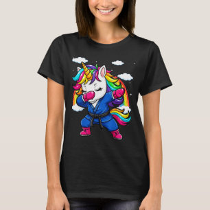Camiseta Unicórnio Dançando Jiu Jitsu Brasileiro Mãe BJJ Mu