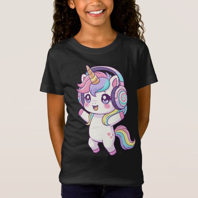 Camiseta Unicórnio Dançante Pastel  (Frente)
