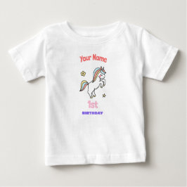 Camiseta Unicórnio de 1º Aniversário
