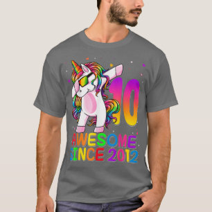 Camiseta Unicórnio De 10 Anos Dabbing 10th Birthday Girl Un