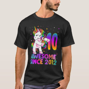 Camiseta Unicórnio De 10 Anos, Flexibindo 10ª Rapariga De