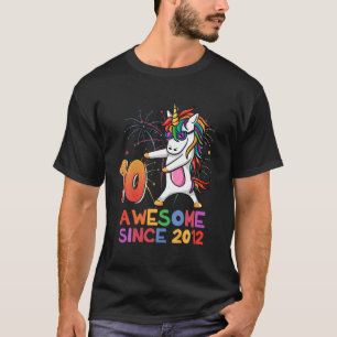 Camiseta Unicórnio De 10 Anos, Flexibindo 10ª Rapariga De
