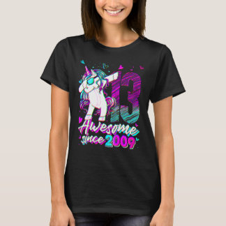 Camiseta Unicórnio De 13 Anos Dabbing 13 Birthday Unicorn