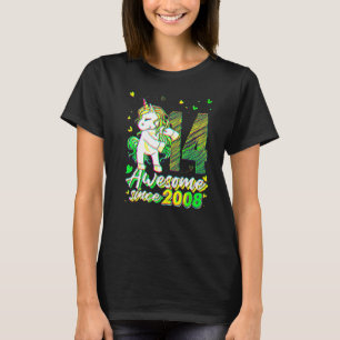 Camiseta Unicórnio de 14 anos de idade Flossing Aniversário