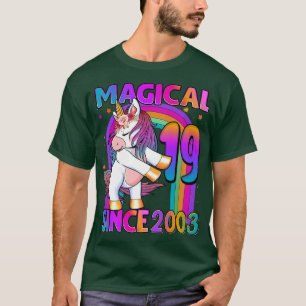 Camiseta Unicórnio De 19 Anos, Flexibindo a 19ª Rapariga de