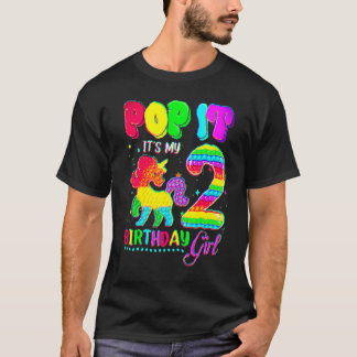 Camiseta Unicórnio de 2 anos É o meu segundo aniversário