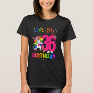 Camiseta Unicórnio de 36 anos É minha garota de 36 anos pai