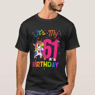 Camiseta Unicórnio de 61 anos É minha garota de aniversário