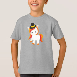 Camiseta Unicórnio de Ação de Graças, Unicórnio Bonito, Cha