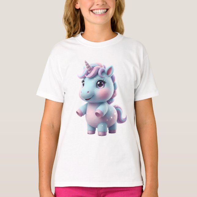 Camiseta Unicórnio de Algodão Doce (Frente)
