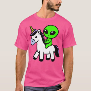 Camiseta Unicórnio de Alienígena Bonita