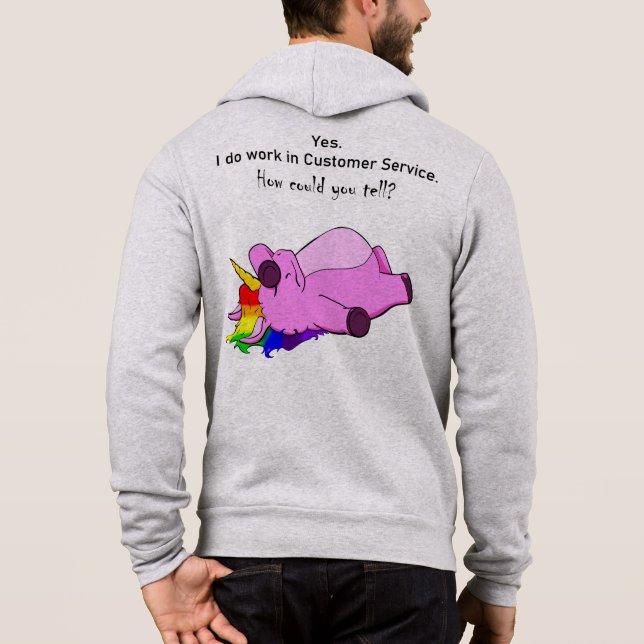 Camiseta Unicórnio de Atendimento ao Cliente (Verso)