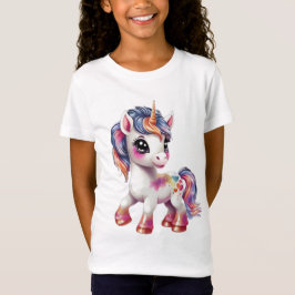 Camiseta unicórnio de desenho animado