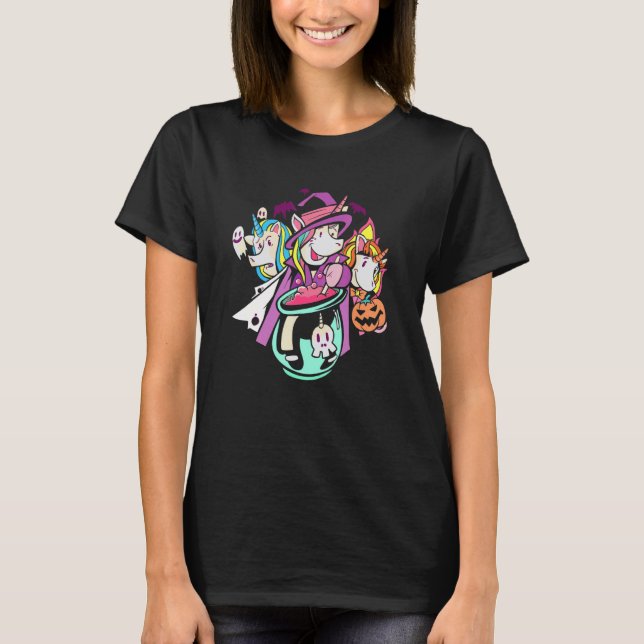 Camiseta Unicórnio de Halloween (Frente)