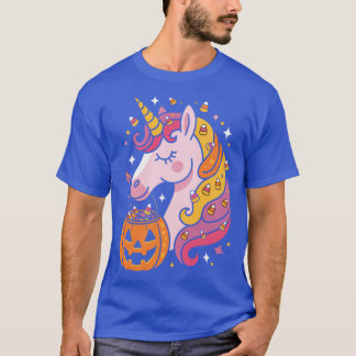 Camiseta Unicórnio de Halloween Bonito engraçado