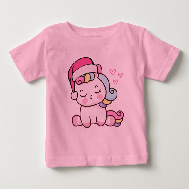 Camiseta Unicórnio de Natal (Frente)