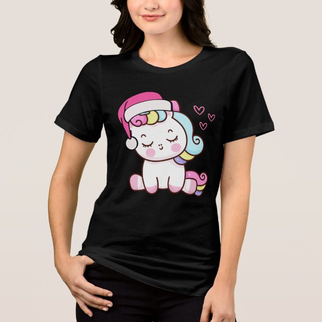 Camiseta Unicórnio de Natal (Frente)