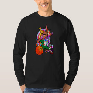 Camiseta Unicórnio de Pele Morena Dando Dab na Argélia Fãs