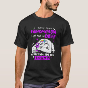 Camiseta Unicórnio de Preguiça Fofo Engraçado Eu Sofro de F