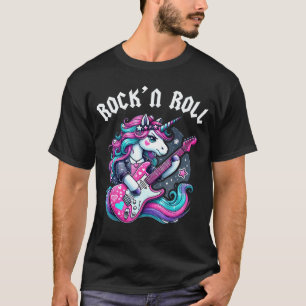 Camiseta Unicórnio de Rockn Roll Unicórnio Rockstar Banda P