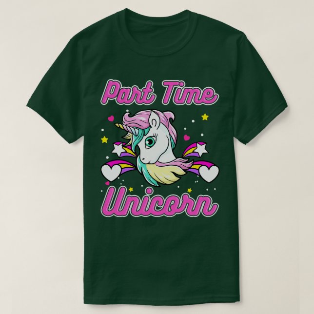 Camiseta Unicórnio de Tempo de Peça de Cuta (Frente do Design)