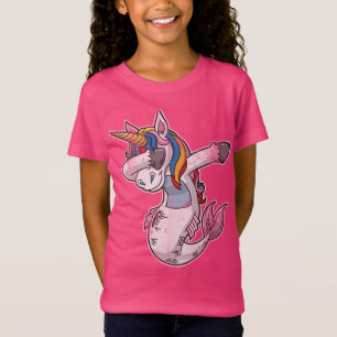 Camiseta Unicórnio de toque ligeiro bonito da sereia
