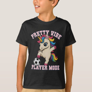 Camiseta Unicórnio de Vibração Bonita Só Garota que Ama Mod