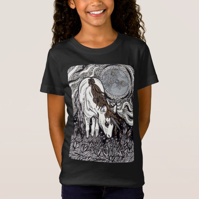 Camiseta Unicórnio debaixo da Lua (Frente)