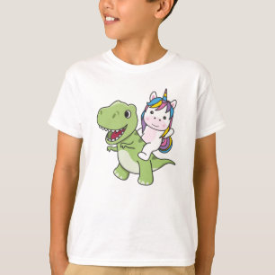 Camiseta Unicórnio Difunde Trex Cute Dinossaur Com Unicórni
