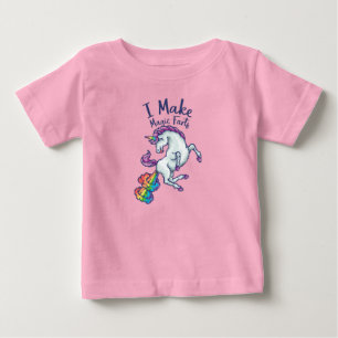 Camiseta Unicórnio Divertido de Pixel Retro Eu Faço Pum de 