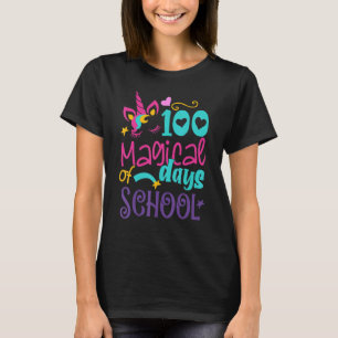 Camiseta Unicórnio do 100º Dia de Escola 100 Dias Mágicos E