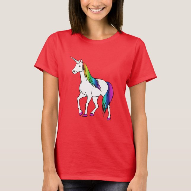 CAMISETA UNICÓRNIO DO ARCO-ÍRIS (Frente)