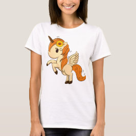 Camiseta Unicórnio do Dia de Ação de Graças de Outono Pegas
