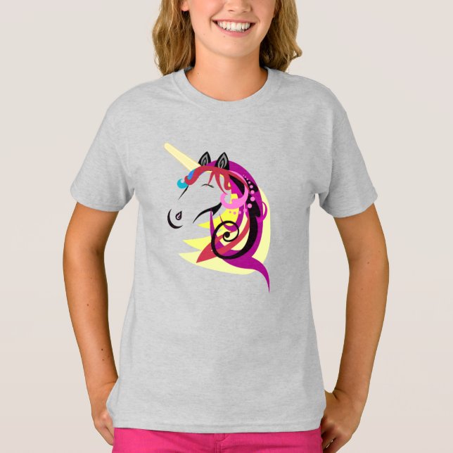 Camiseta Unicórnio dos desenhos animados (Frente)