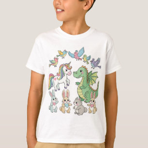 Camiseta Unicórnio & Dragão para Crianças – Design