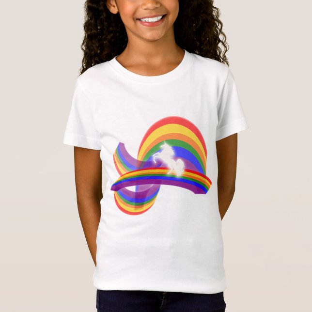 CAMISETA UNICÓRNIO E ARCO-ÍRIS (Frente)