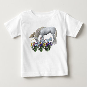 Camiseta Unicórnio E Borboletas