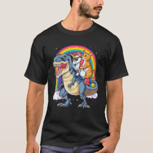 Camiseta Unicórnio E Dinossauro, Raparigas E Rapazes Arco-