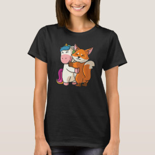 Camiseta Unicórnio E Raposa - Animais De Corte Para Abate D