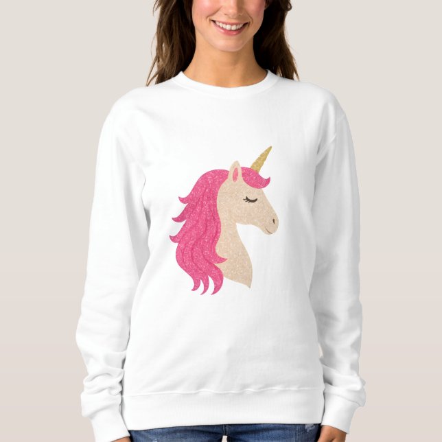 Camiseta Unicórnio Elegante com Brilho e Glitter (Frente)