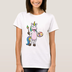 Camiseta Unicórnio em Pintura com Pincel e Cor