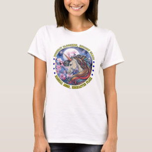 Camiseta Unicórnio Encantado com Ts Clássicos Cherry Blosso