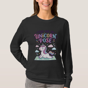 Camiseta Unicórnio Encontre-me na Pose de Unicórnio Impress
