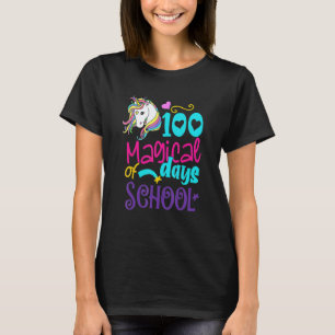 Camiseta Unicórnio Engraçado 100º Dia De Escola 100 Dias Má