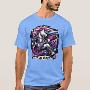 Camiseta Unicórnio Engraçado Banda Rockstar EGuitar rocksta