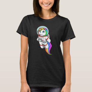 Camiseta unicórnio engraçado como astronauta Premium